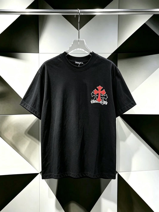 Chrome Hearts Black Cross Graphic Short-Sleeve T-Shirt — hero
