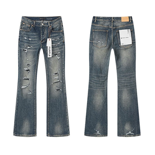 Purple Brand Distressed Flared Jeans — hero