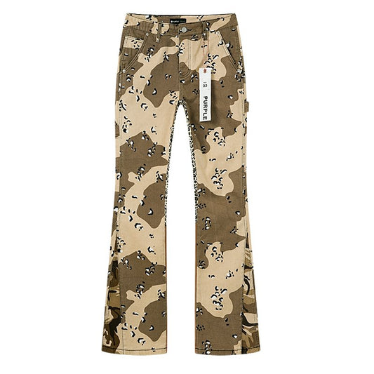 Purple Brand Tan Camo Five-Pocket Pants — hero