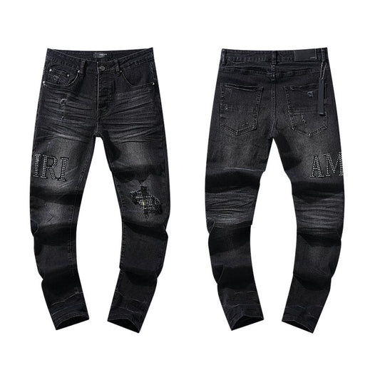 AMIRI Rhinestone Washed Denim Jeans — hero