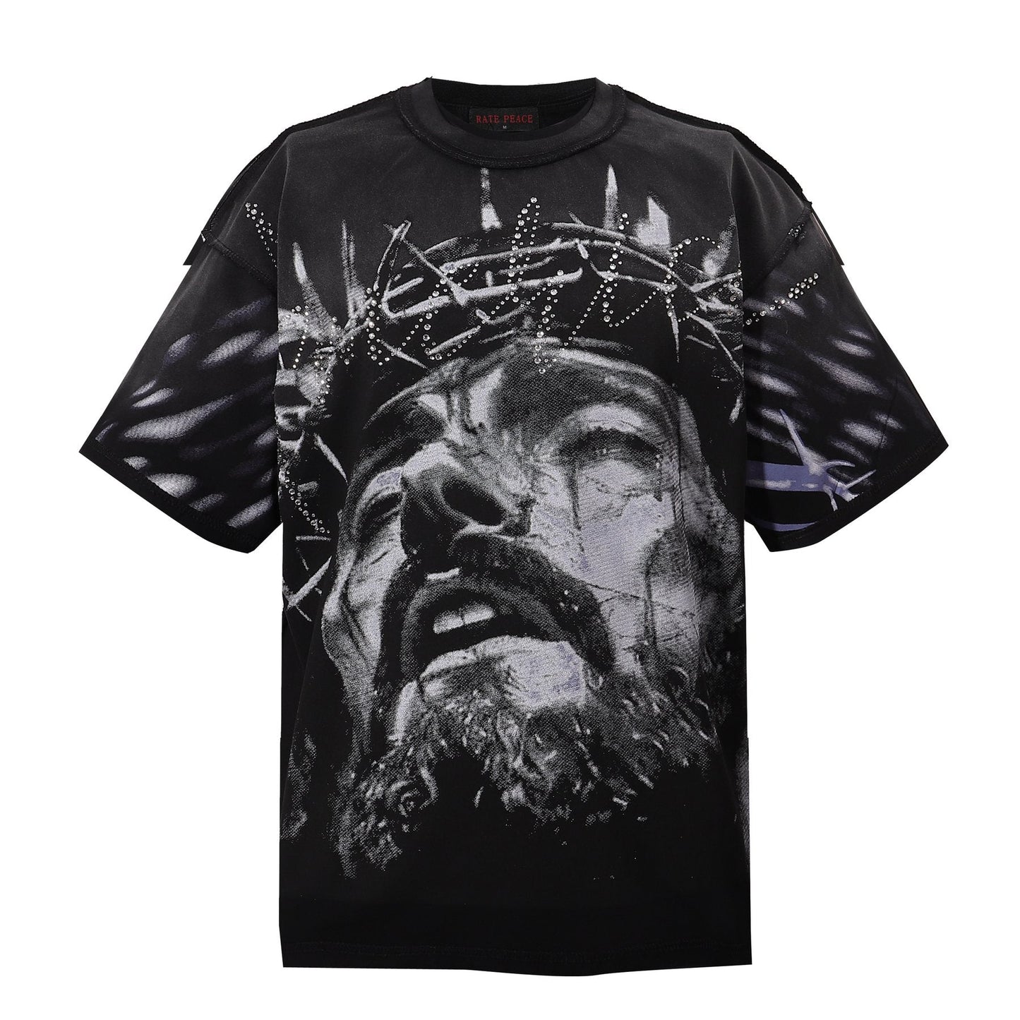 RARE PEACE America First Gothic Graphic T-Shirt — front