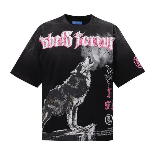 R3BEL Howl Wolf Graphic T-Shirt — hero
