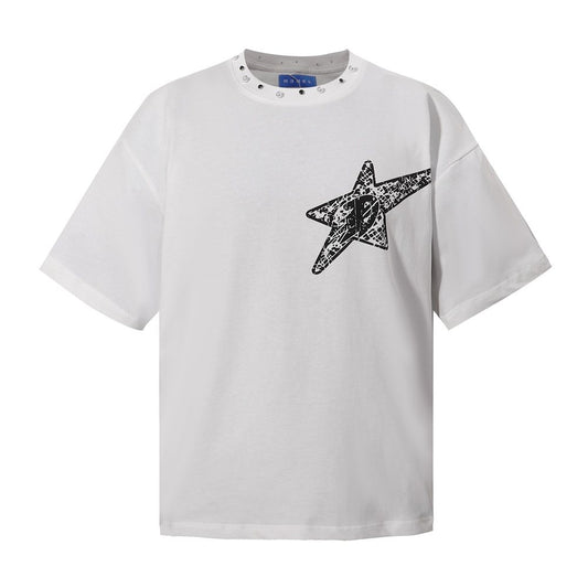 R3BEL 14 Saints Embellished Graphic T-Shirt — hero