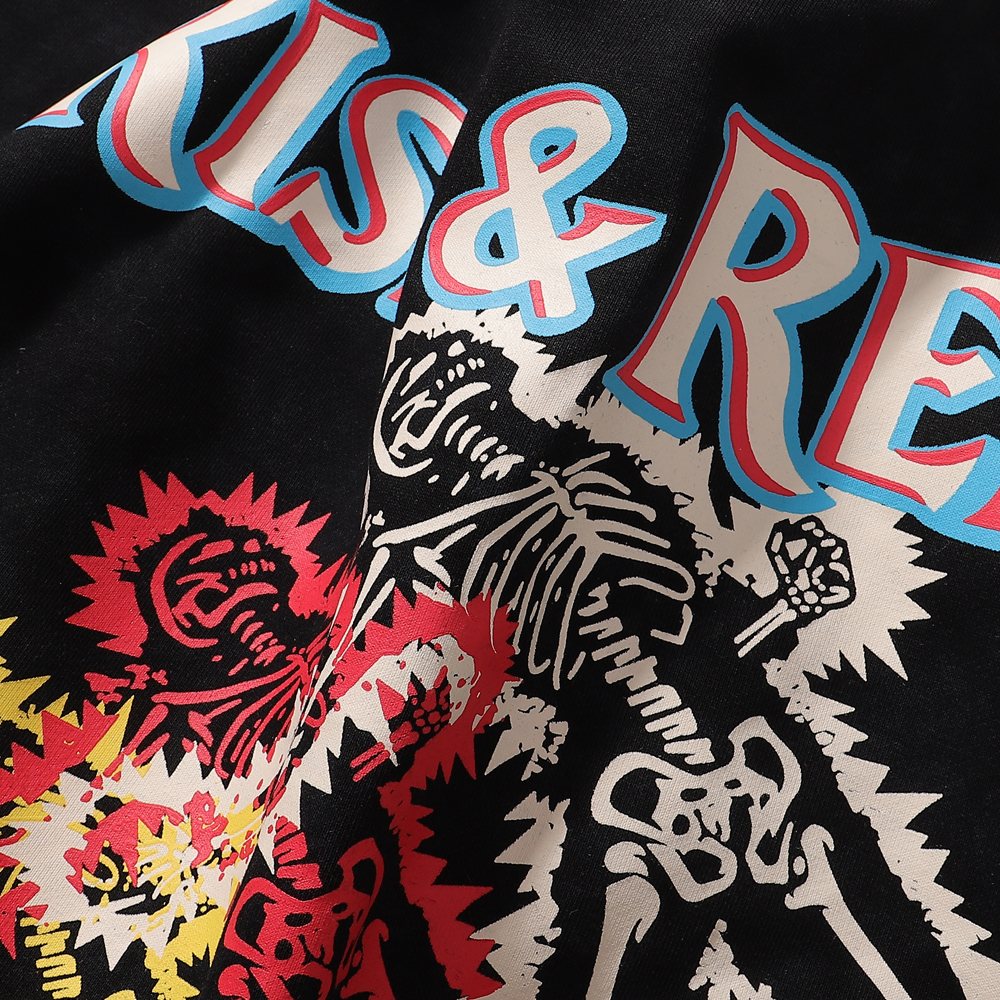 KLEEP Rise & Rebel Skeleton Graphic T-Shirt — detail