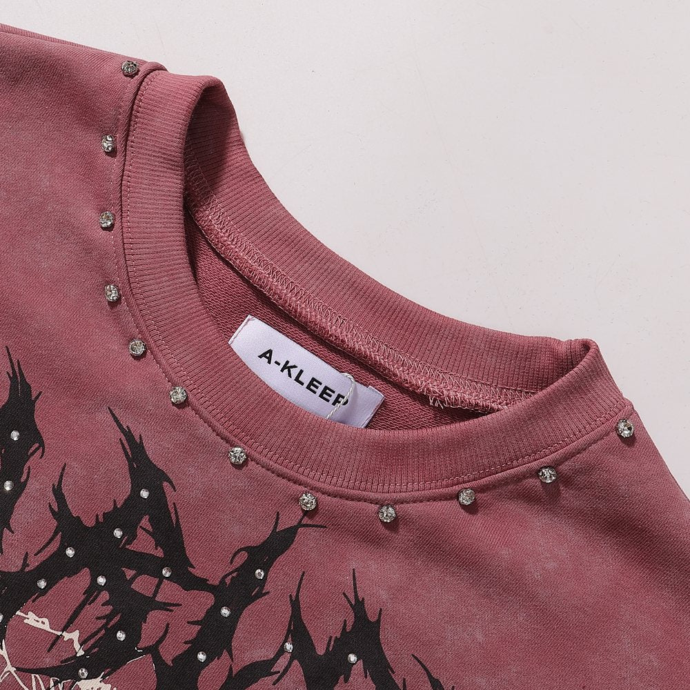 KLEEP 2004 Rhinestone Graphic Short-Sleeve T-Shirt — neck_label