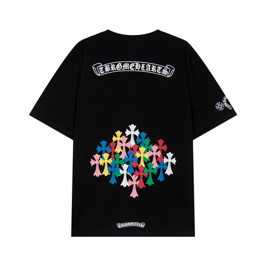 Chrome Hearts Rainbow Horseshoe Cross Graphic T-Shirt — hero