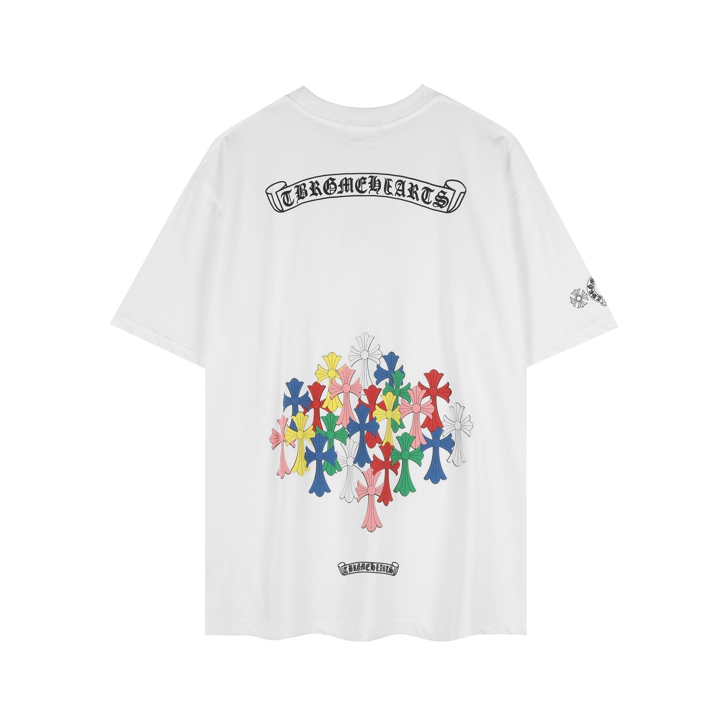 Chrome Hearts Rainbow Horseshoe Cross Graphic T-Shirt — back