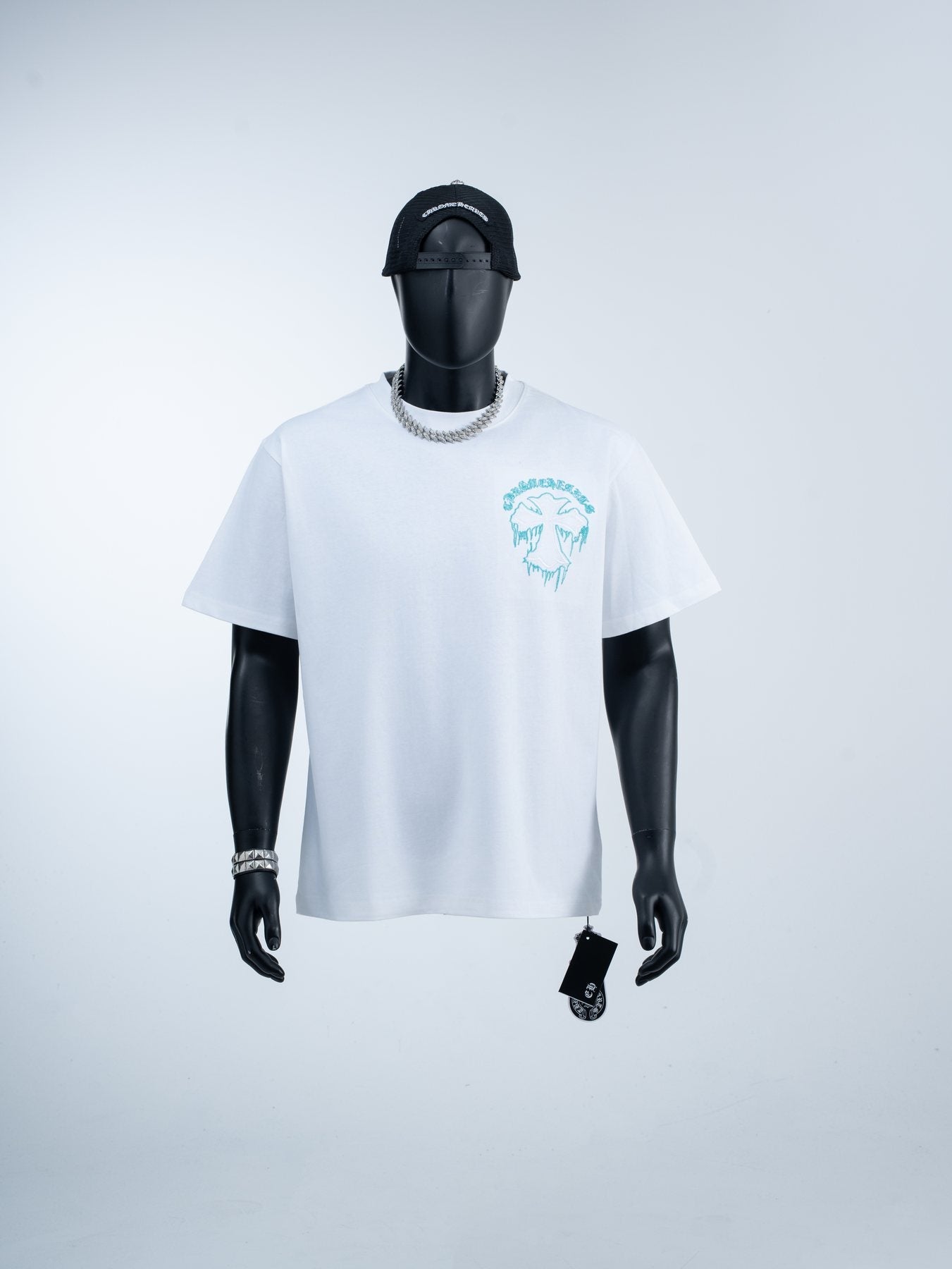 Chrome Hearts Sanskrit Cross Graphic T-Shirt — front