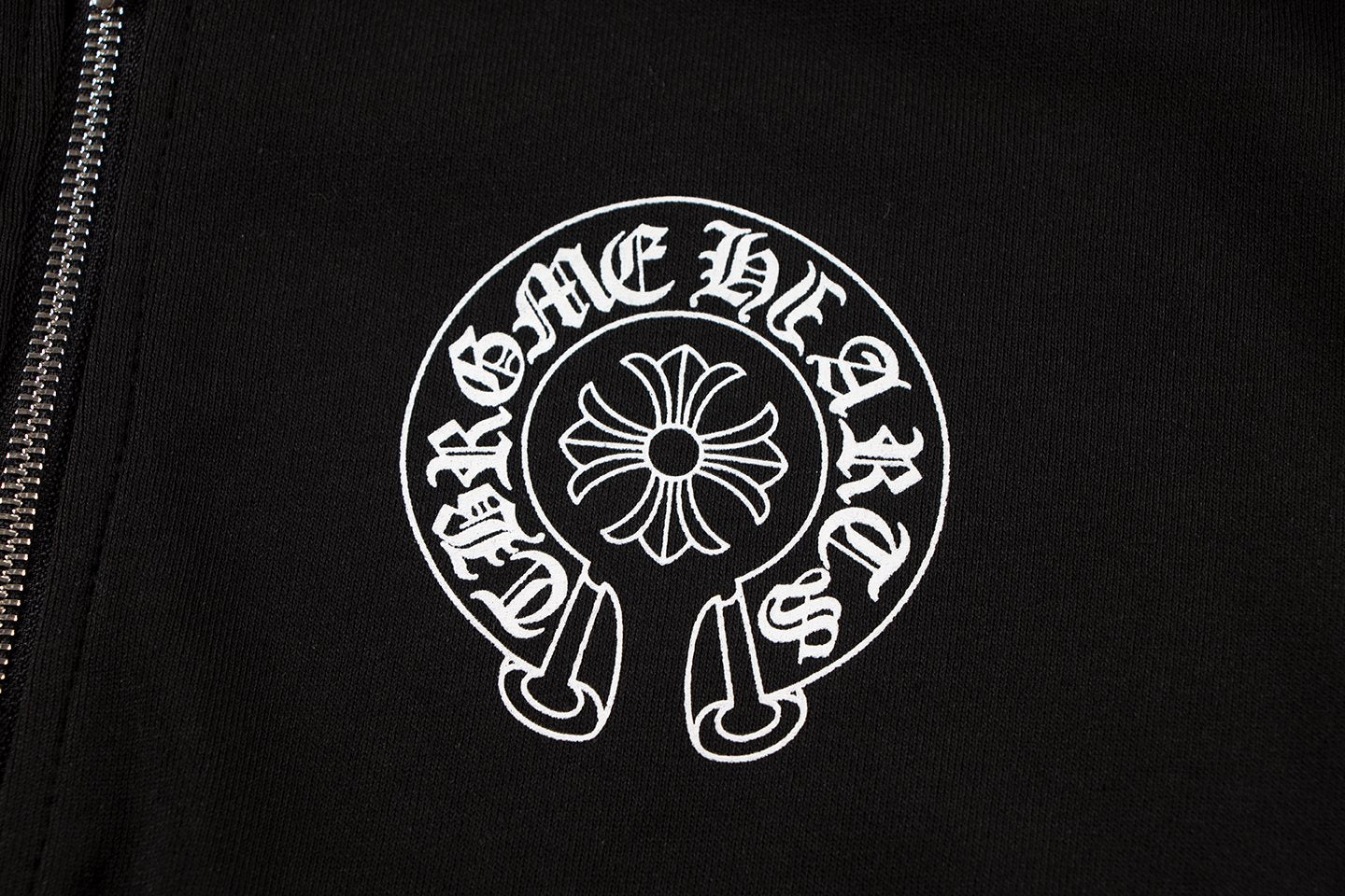 Chrome Hearts Rainbow Horseshoe Graphic Zip-Up Hoodie — detail