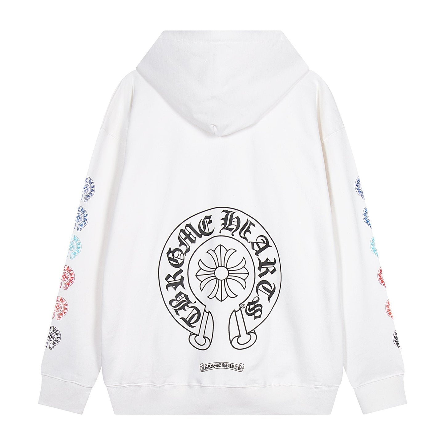 Chrome Hearts Rainbow Horseshoe Graphic Zip-Up Hoodie — back