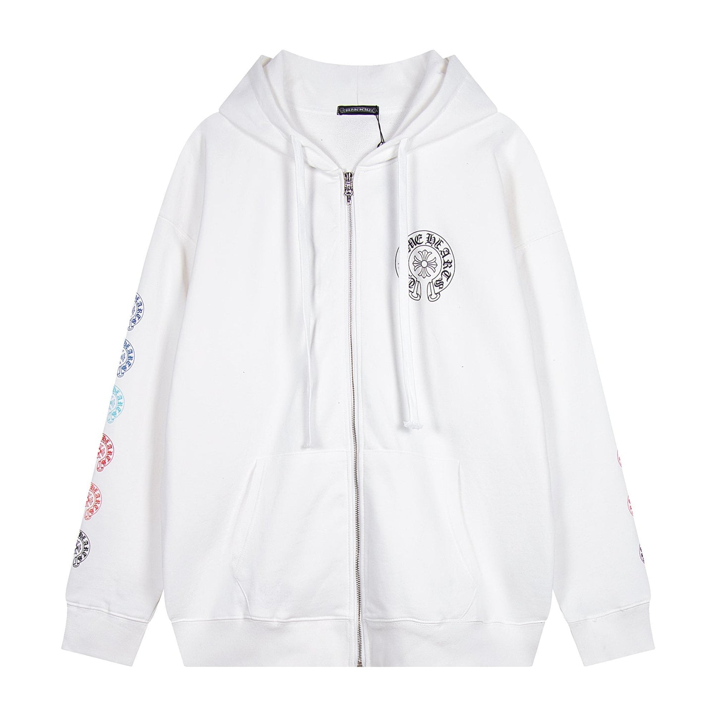 Chrome Hearts Rainbow Horseshoe Graphic Zip-Up Hoodie — hero