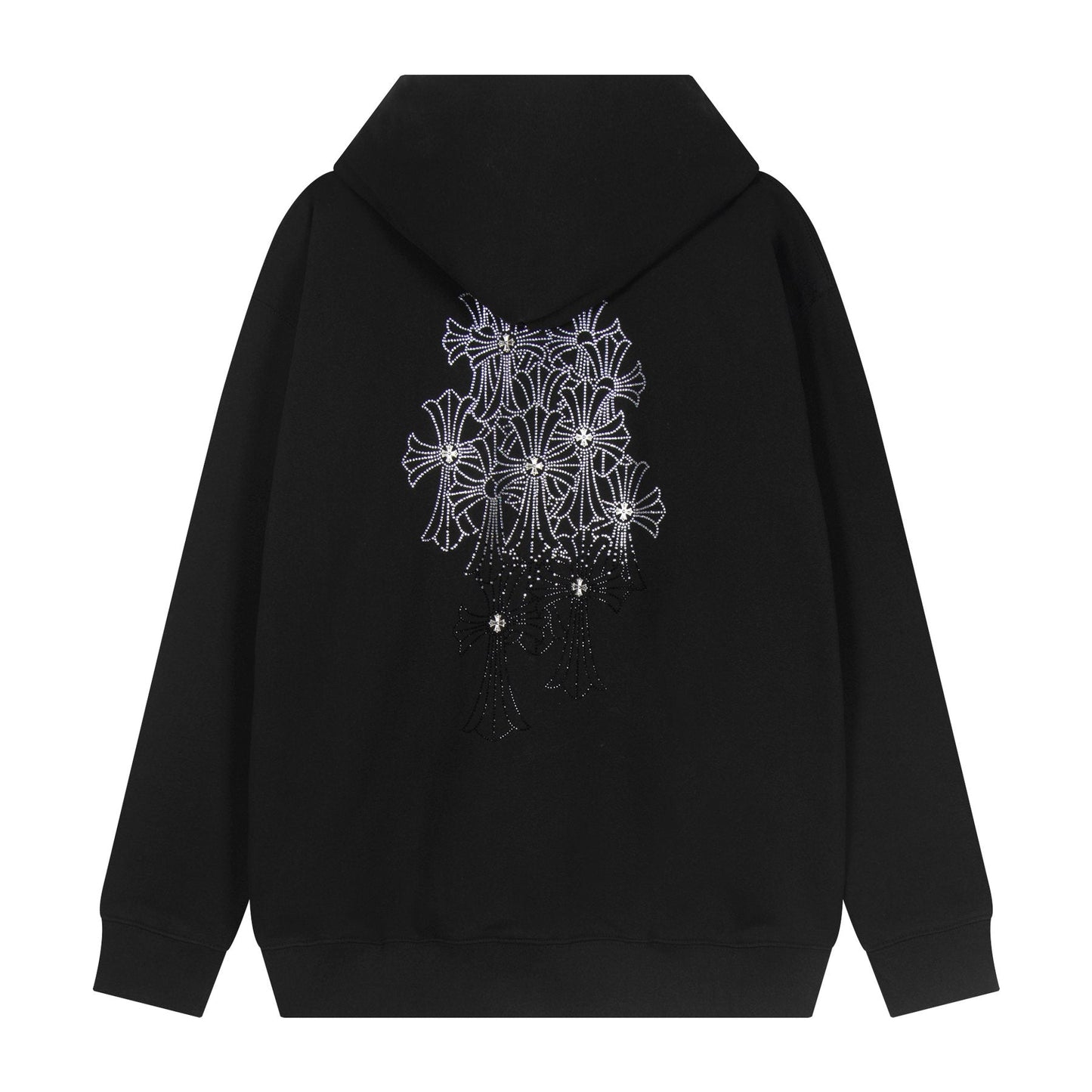 Chrome Hearts Floral Cross Graphic Full-Zip Hoodie — back