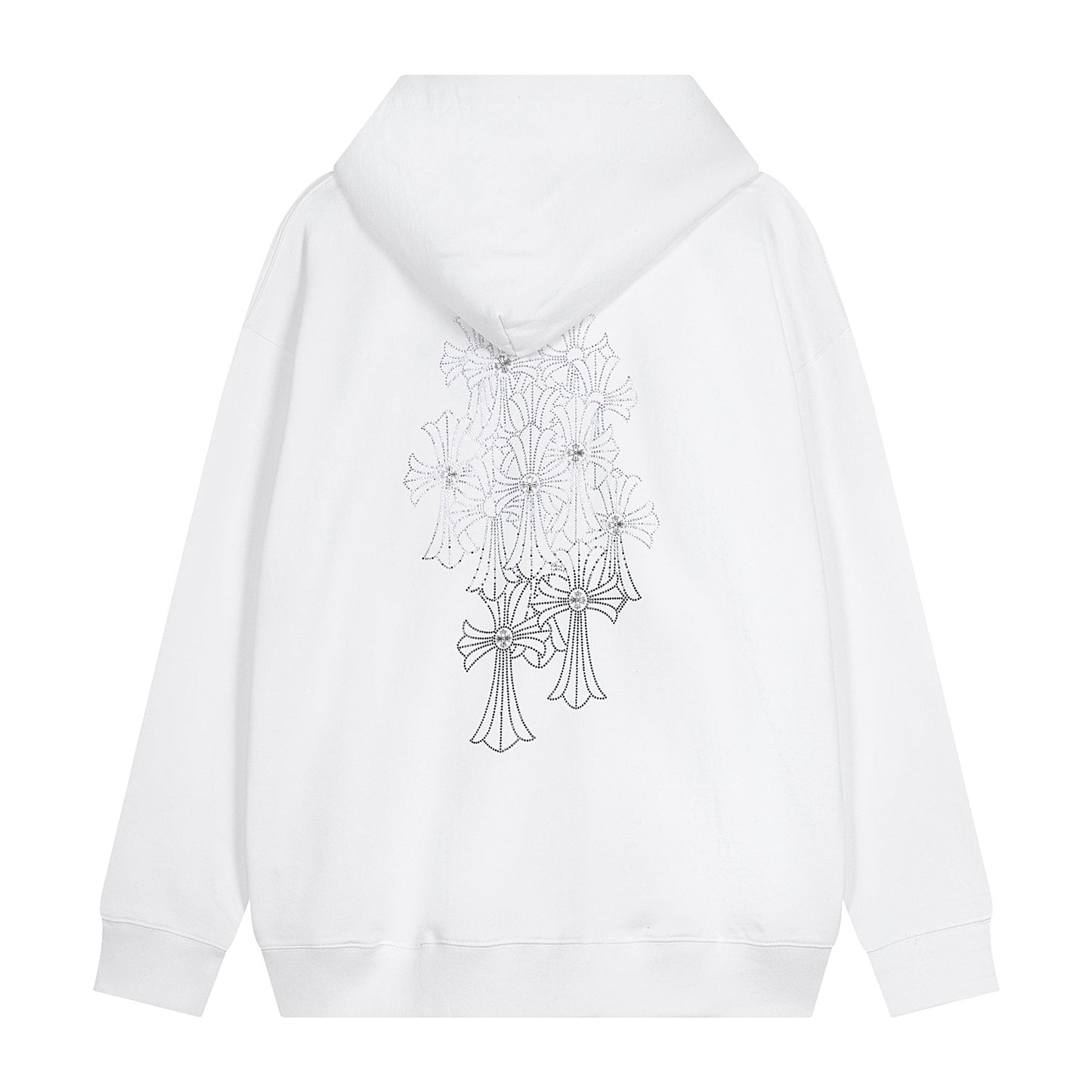 Chrome Hearts Floral Cross Graphic Full-Zip Hoodie — back