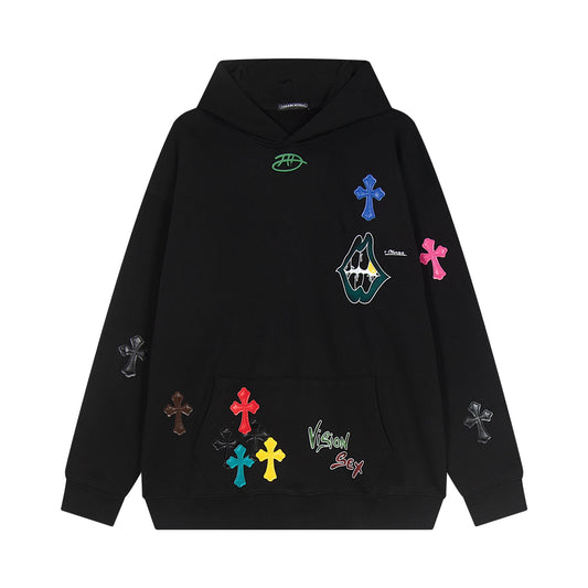 Chrome Hearts Cross Graphic Pullover Hoodie - Black — hero