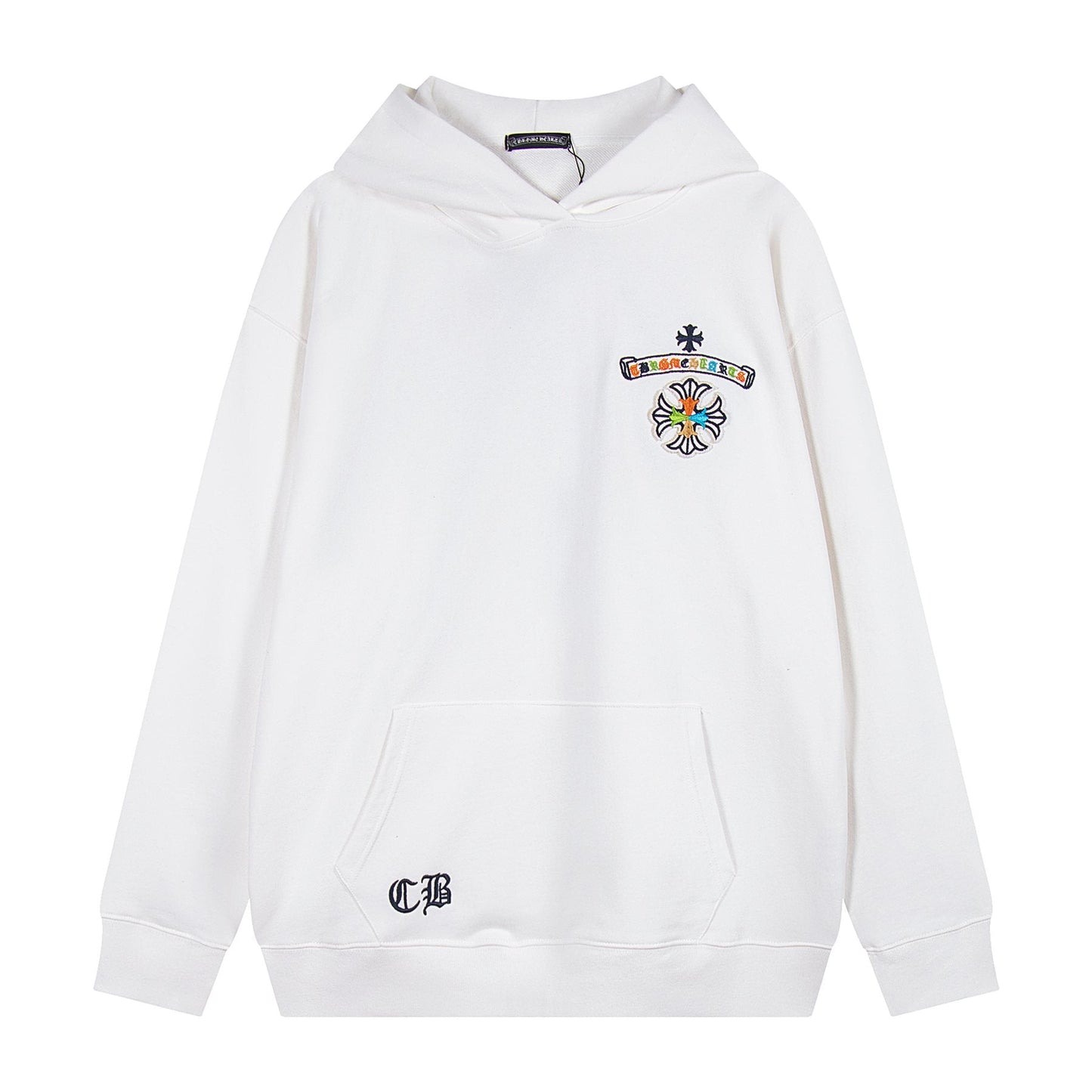 Chrome Hearts Rainbow Logo Embroidered Hoodie — front