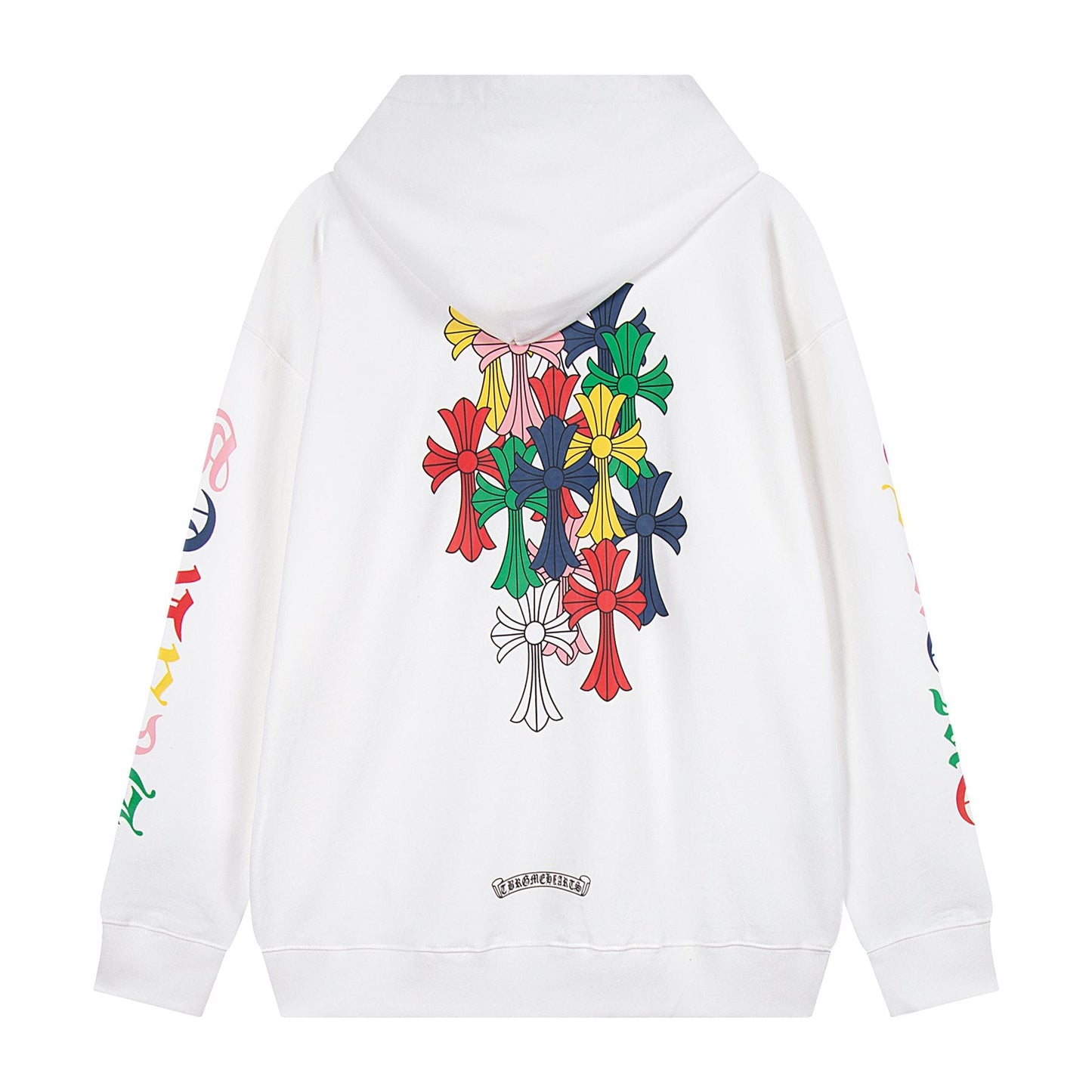 Chrome Hearts Multicolor Cross Graphic Hoodie — back