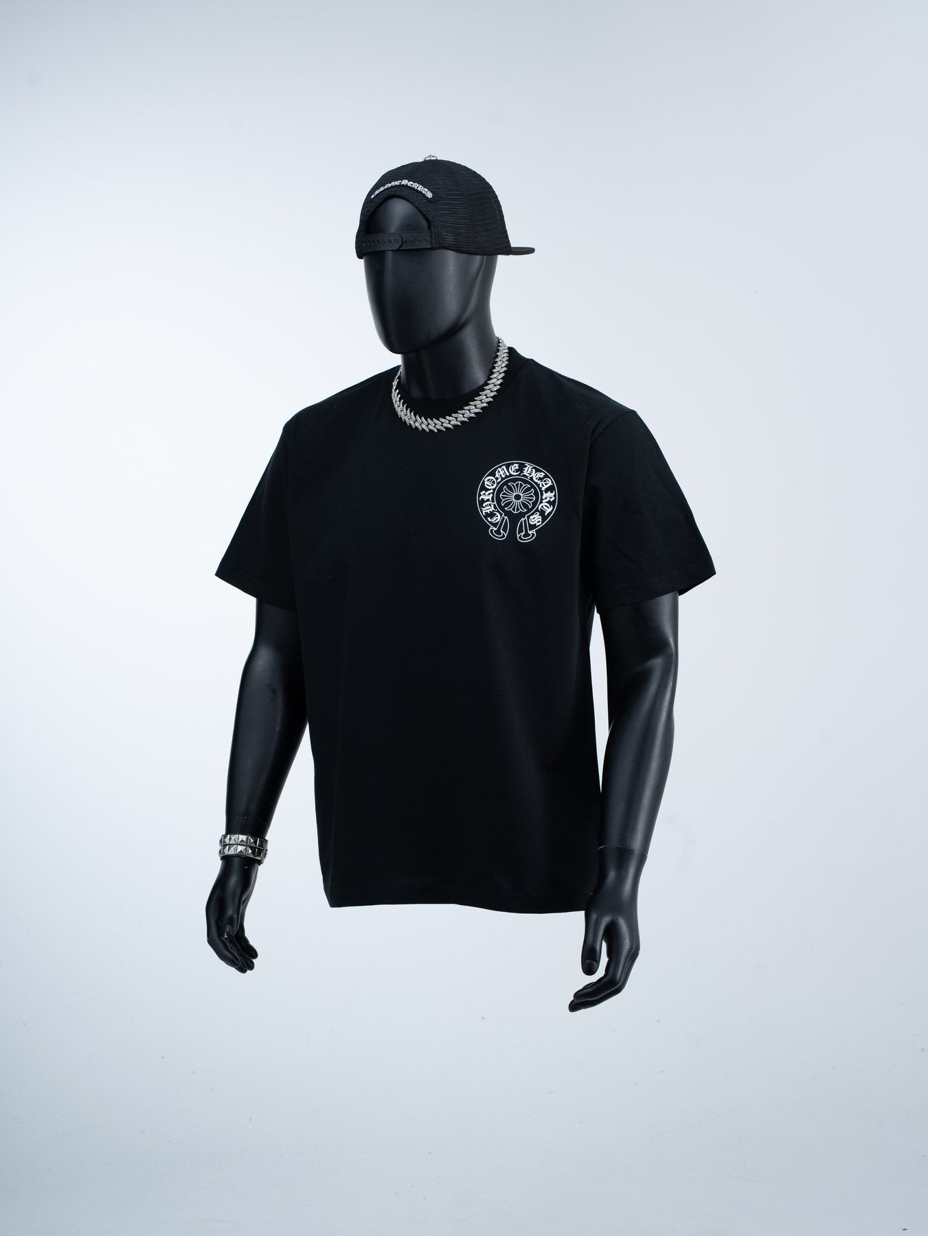 Chrome Hearts Horseshoe Floral Graphic T-Shirt — front