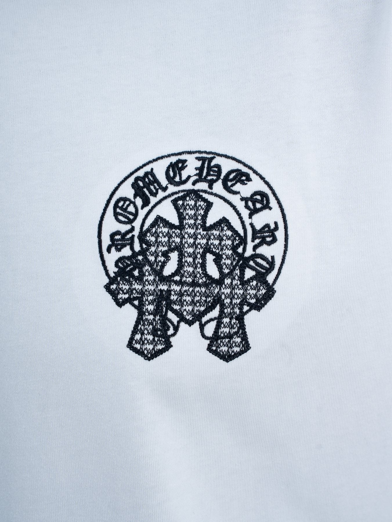 Chrome Hearts Rhinestone Slogan Graphic T-Shirt — detail