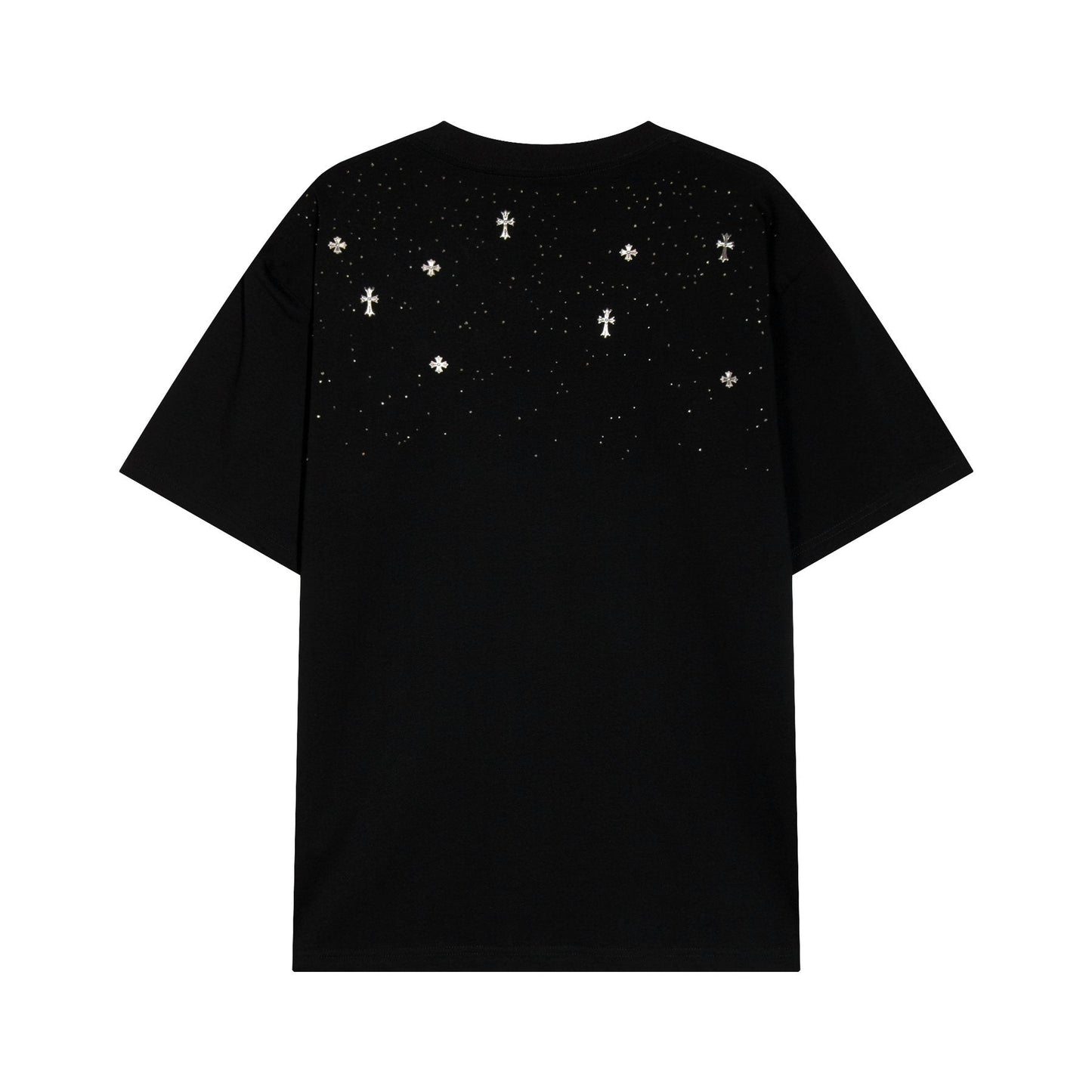 Chrome Hearts Rhinestone Cross Embellished T-Shirt — back
