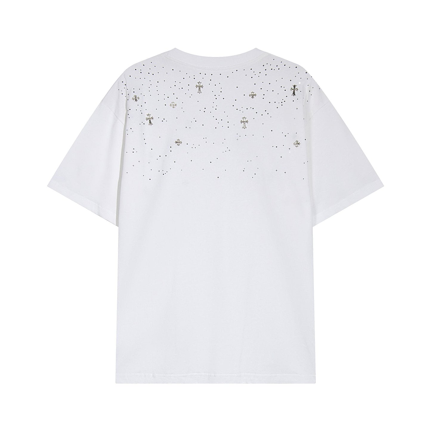 Chrome Hearts Rhinestone Cross Embellished T-Shirt — back