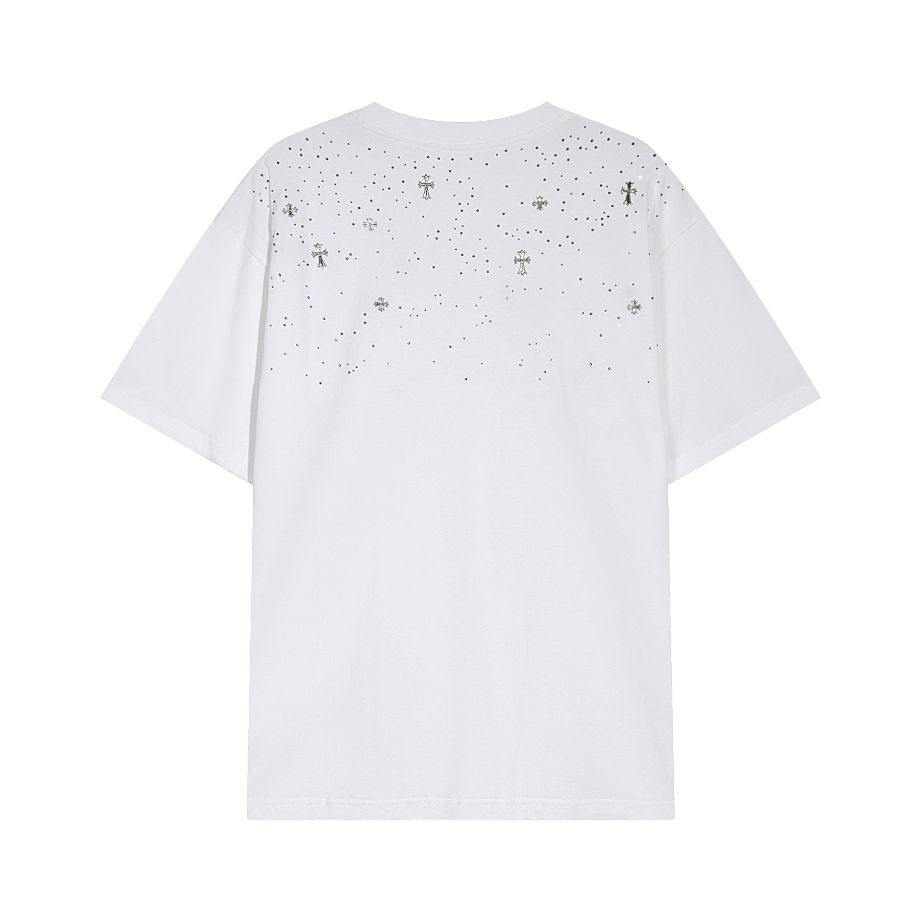 Chrome Hearts Rhinestone Cross Embellished T-Shirt — back