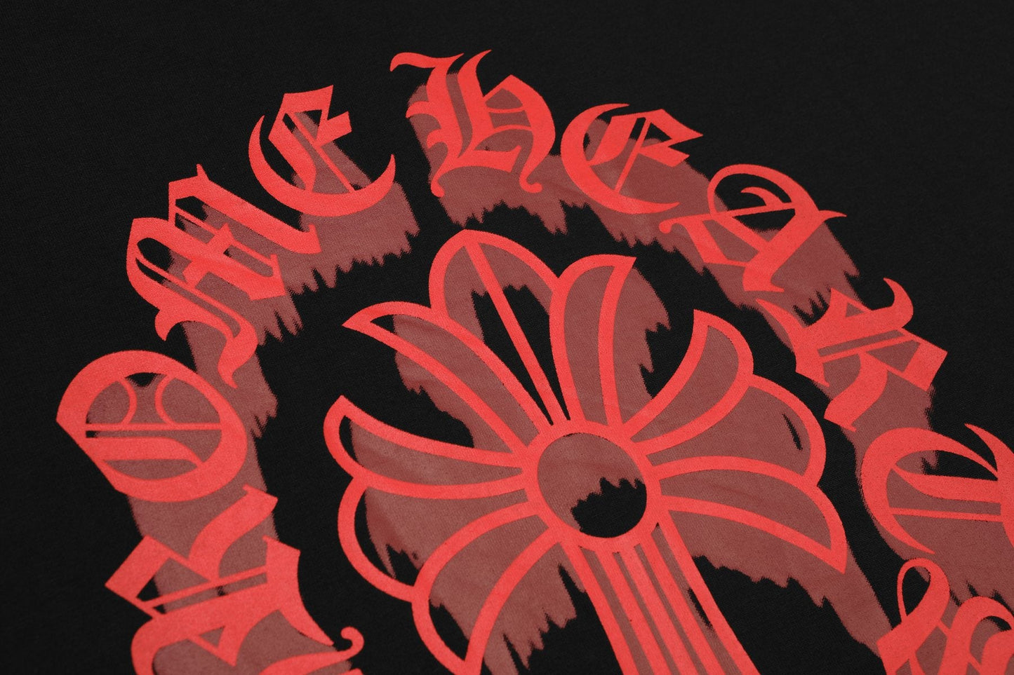 Chrome Hearts Red Cross Graphic Short-Sleeve T-Shirt — detail