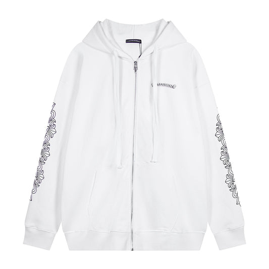 Chrome Hearts Horseshoe Cross Graphic Zip Hoodie — hero