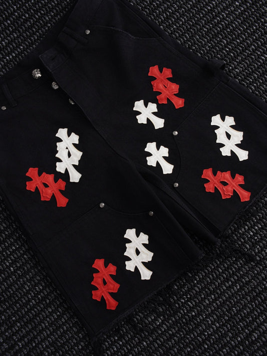 Chrome Hearts Cross Patch Black Shorts — hero