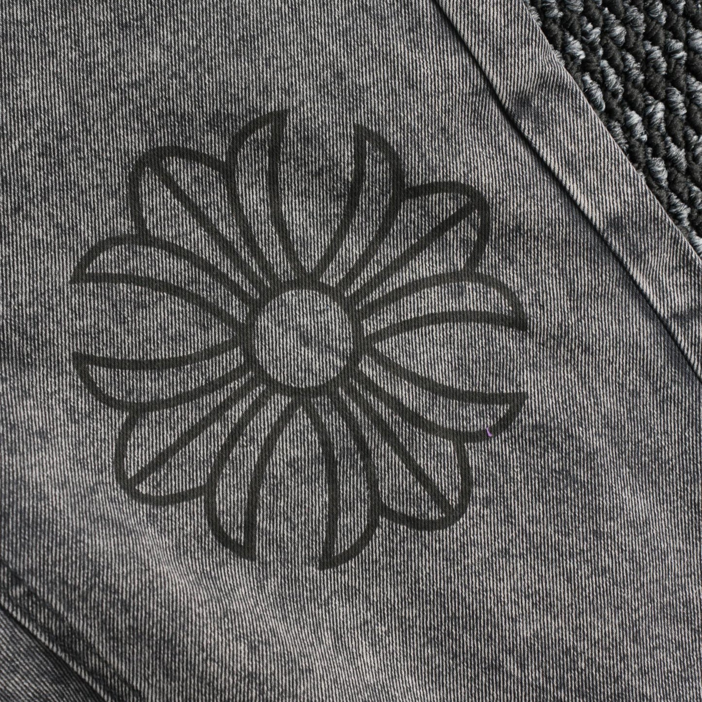 Chrome Hearts Gray Graphic Washed Jeans — detail