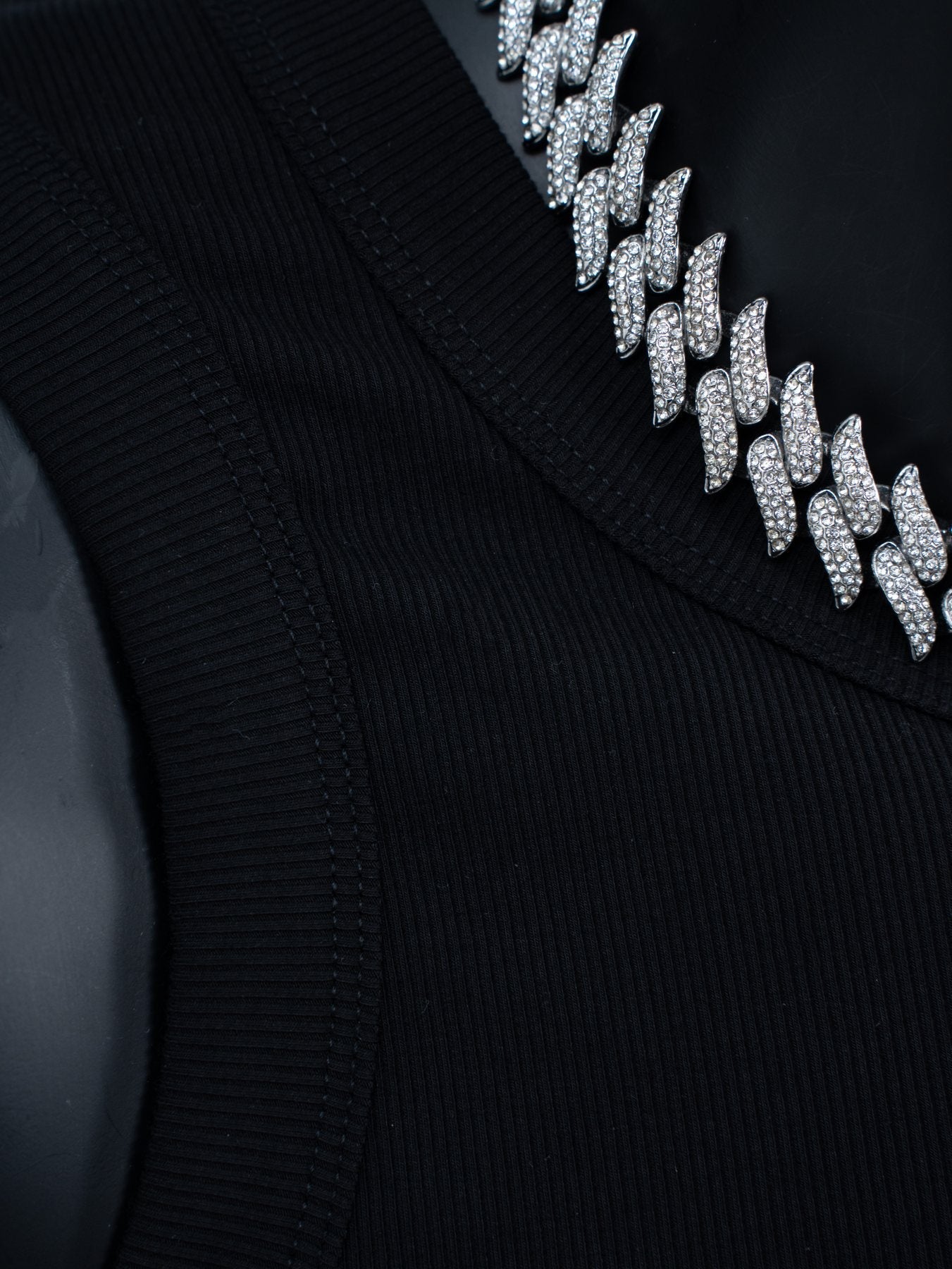 Chrome Hearts Slogan Back Graphic Sleeveless T-Shirt — fabric_closeup