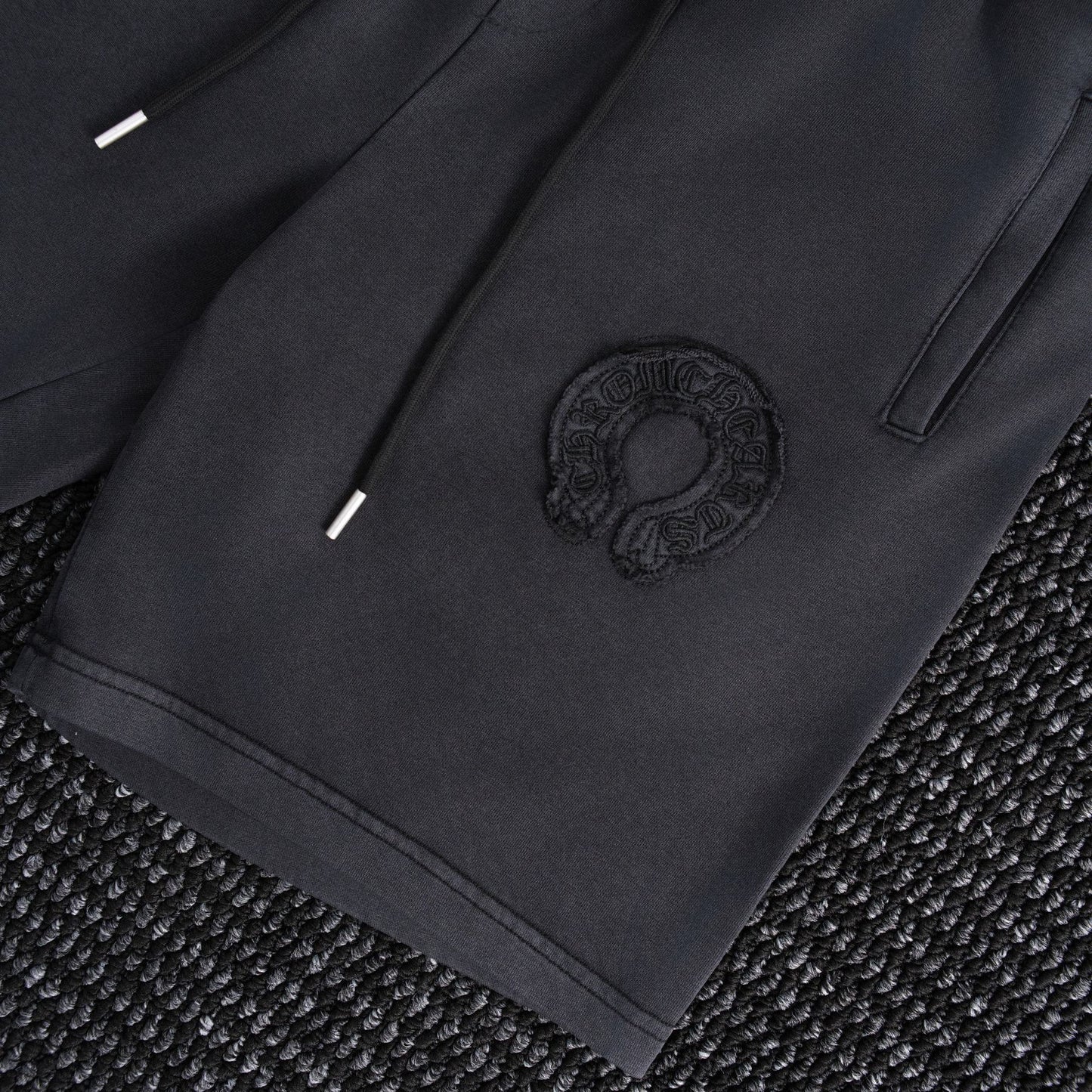 Chrome Hearts Horseshoe Floral Embroidered Shorts — detail