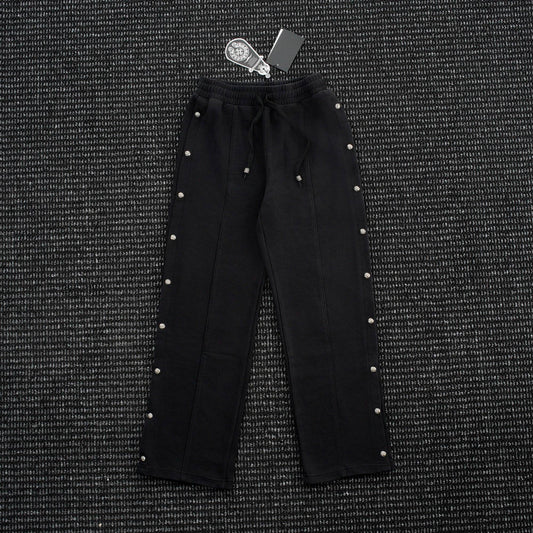 Chrome Hearts Cross Rivet Side-Snap Pants — hero