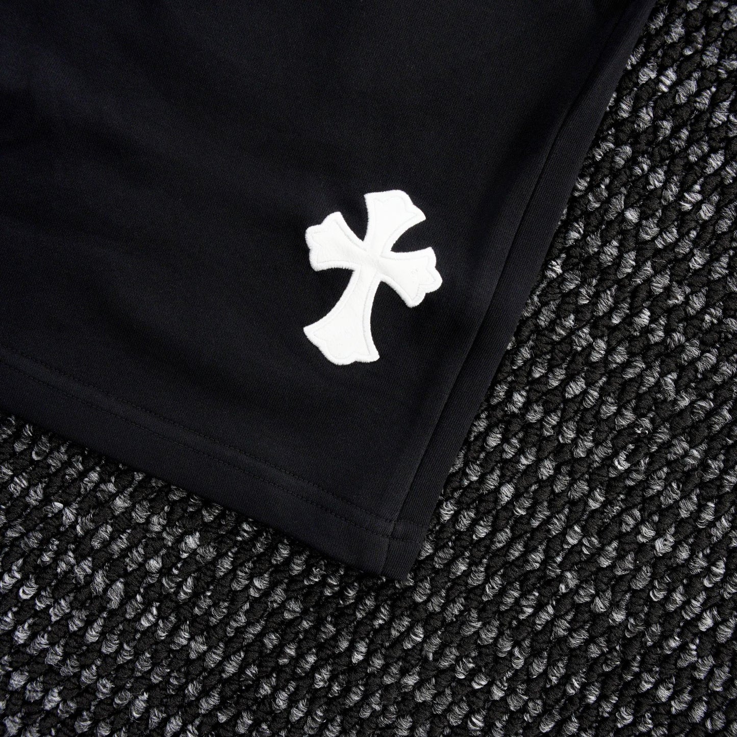 Chrome Hearts Cross Patch Drawstring Shorts — detail