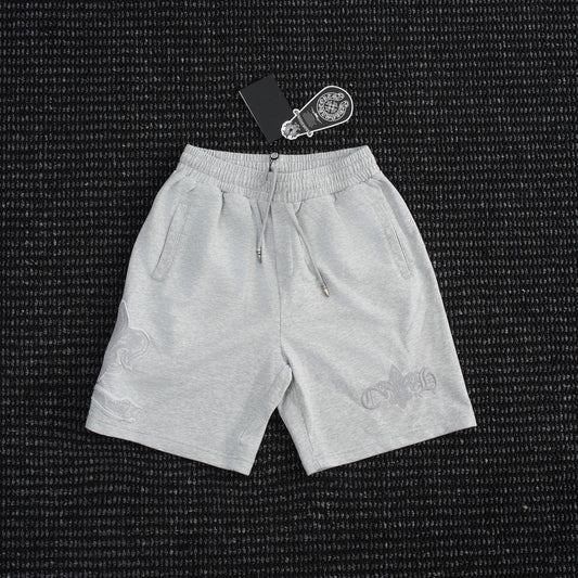 Chrome Hearts Tonal Sanskrit Cross Embroidered Shorts — hero