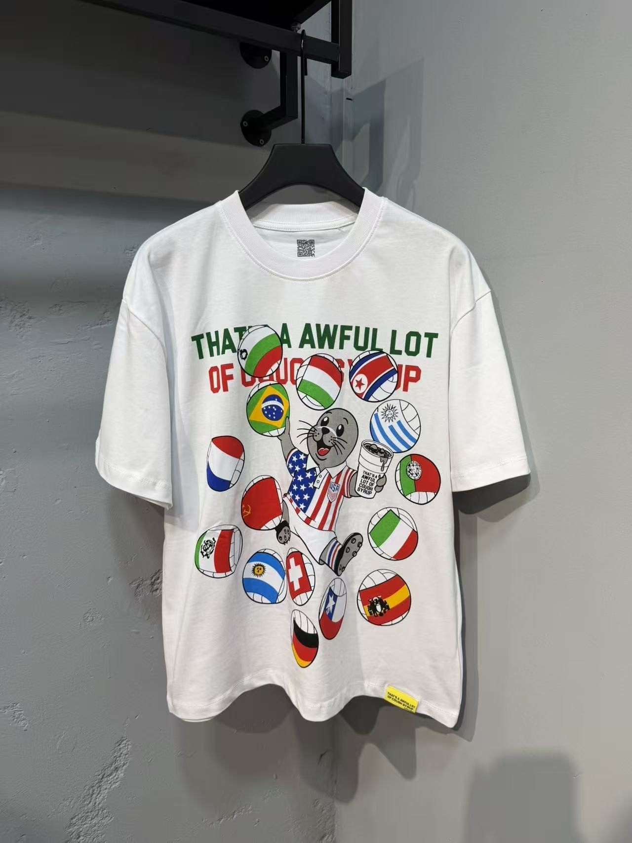 THAT'S A AWFUL LOT OF COUGH SYRUP Bear Graphic T-Shirt — front