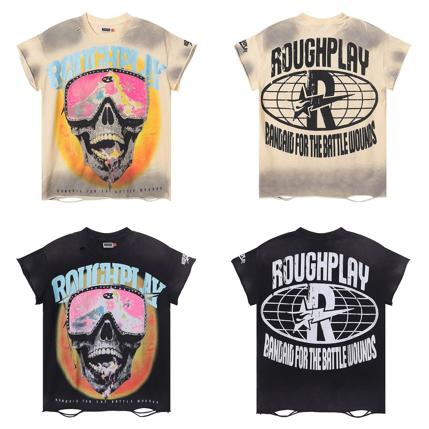 Rough Play Skull Goggles Graphic T-Shirt — comparison