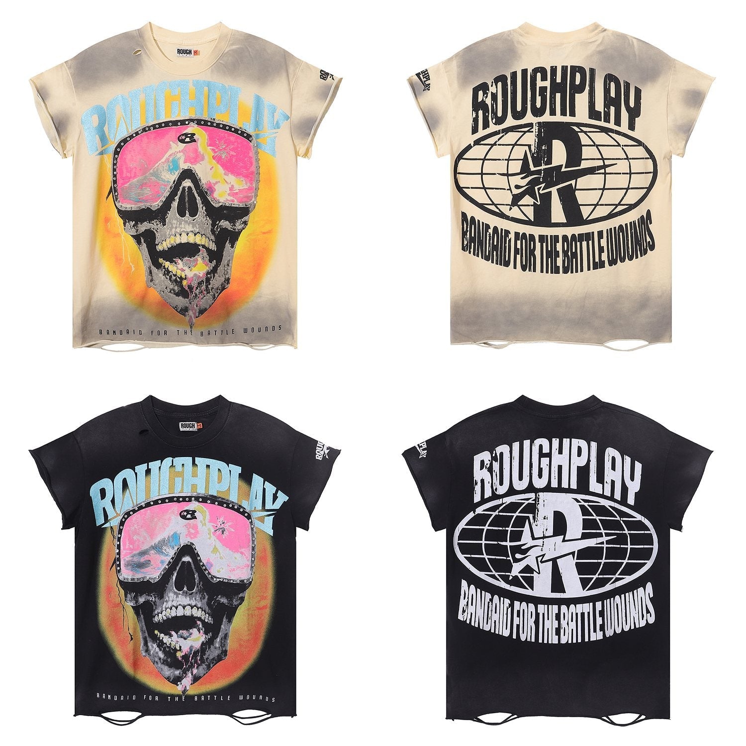 Rough Play Skull Goggles Graphic T-Shirt — comparison