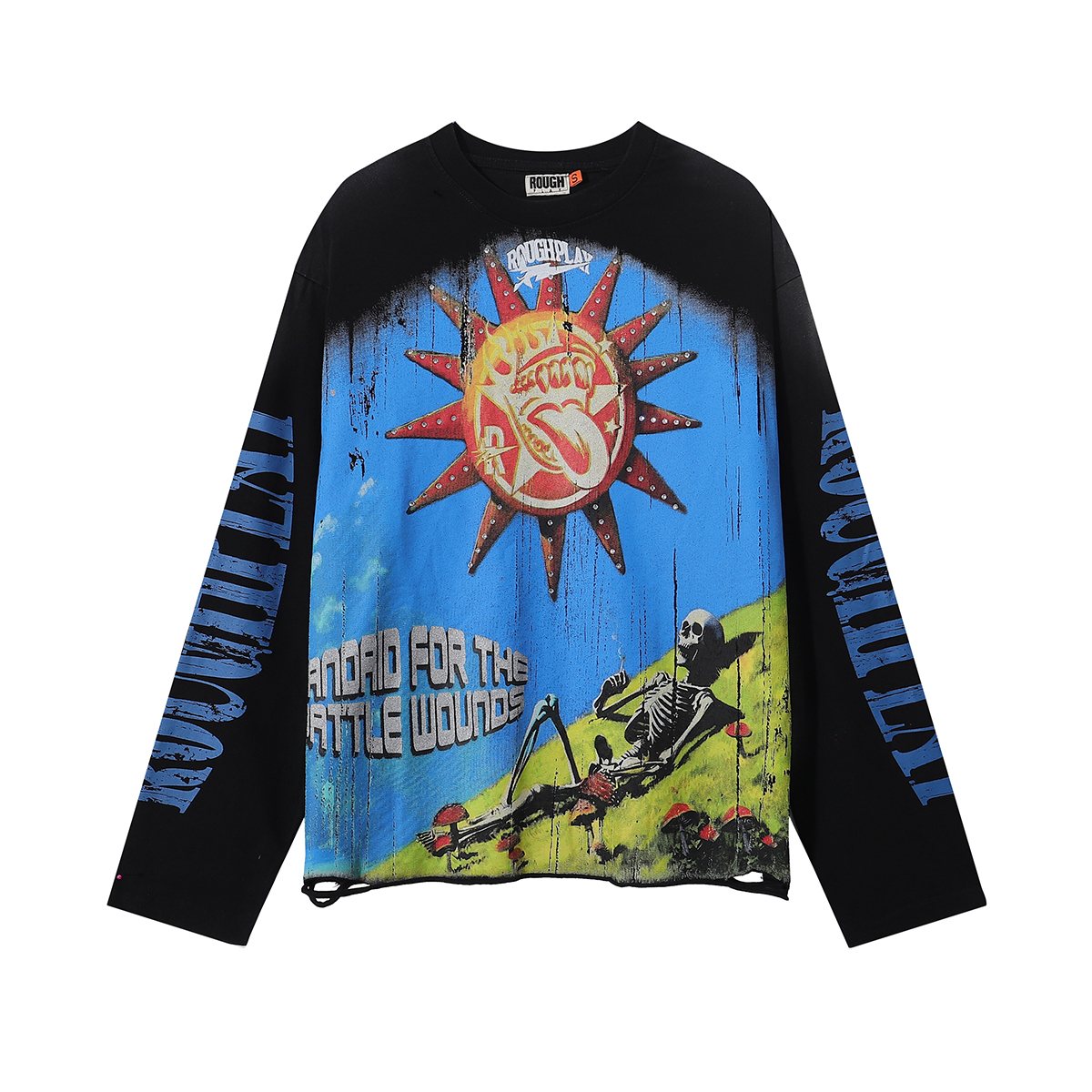 Rough Play SunShower Rhinestone Long-Sleeve T-Shirt — front