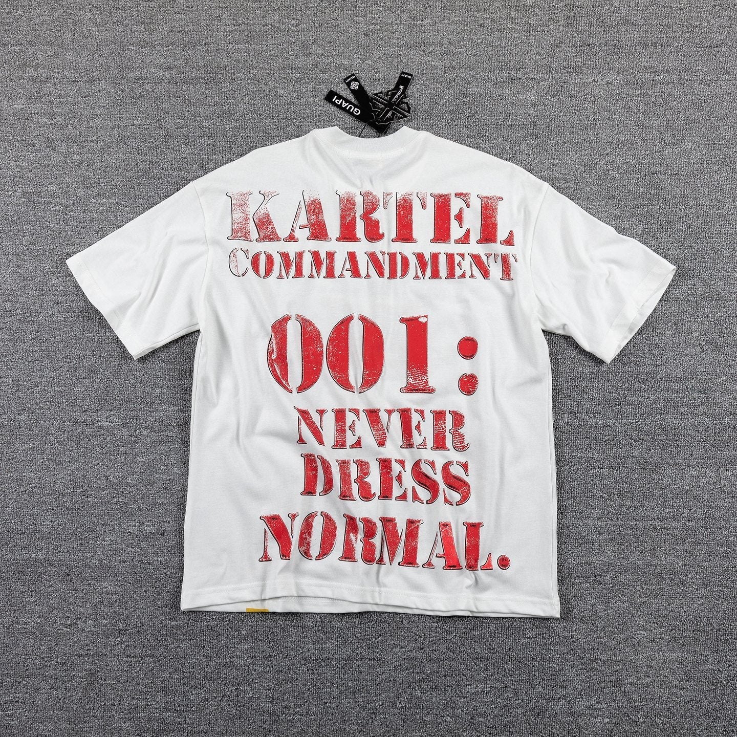 GUAPI Kartel Commandment Graphic T-Shirt — back