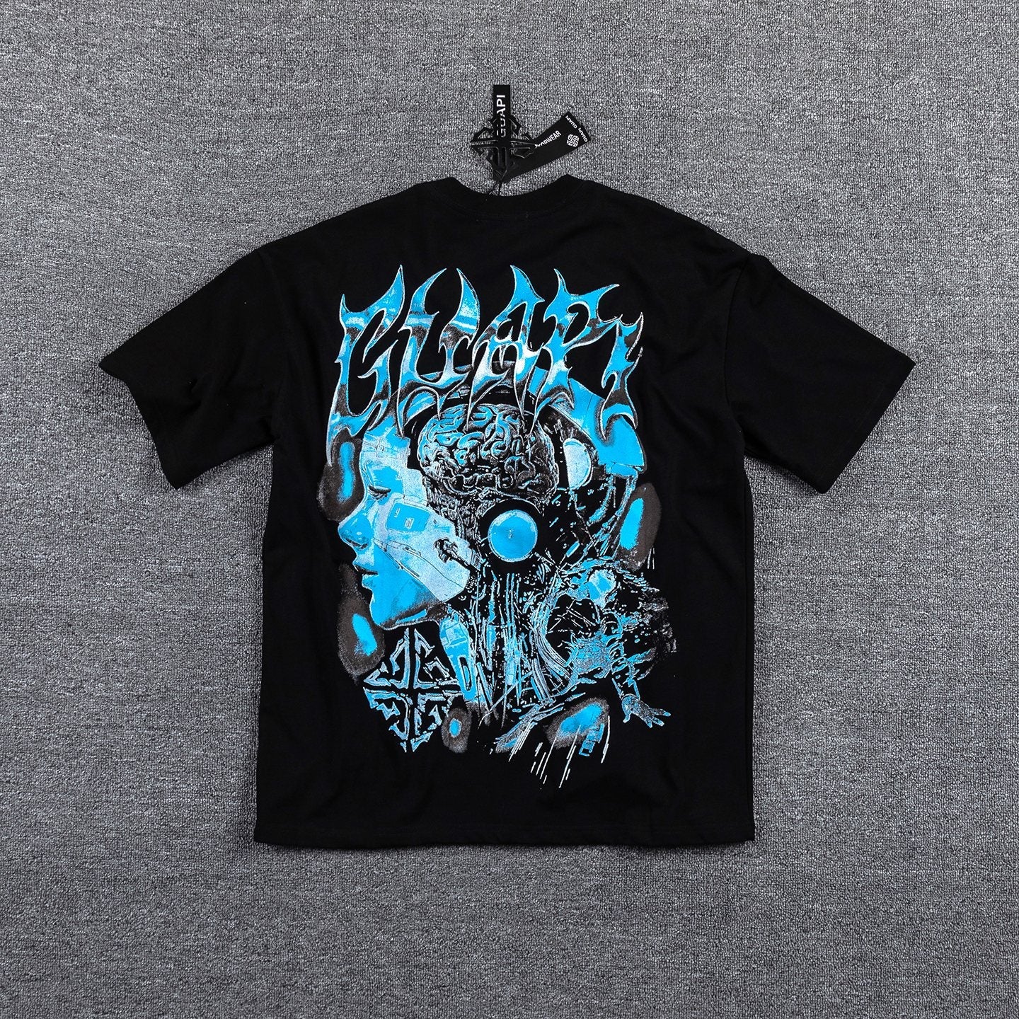 GUAPI Blue Graphic Short-Sleeve T-Shirt — back