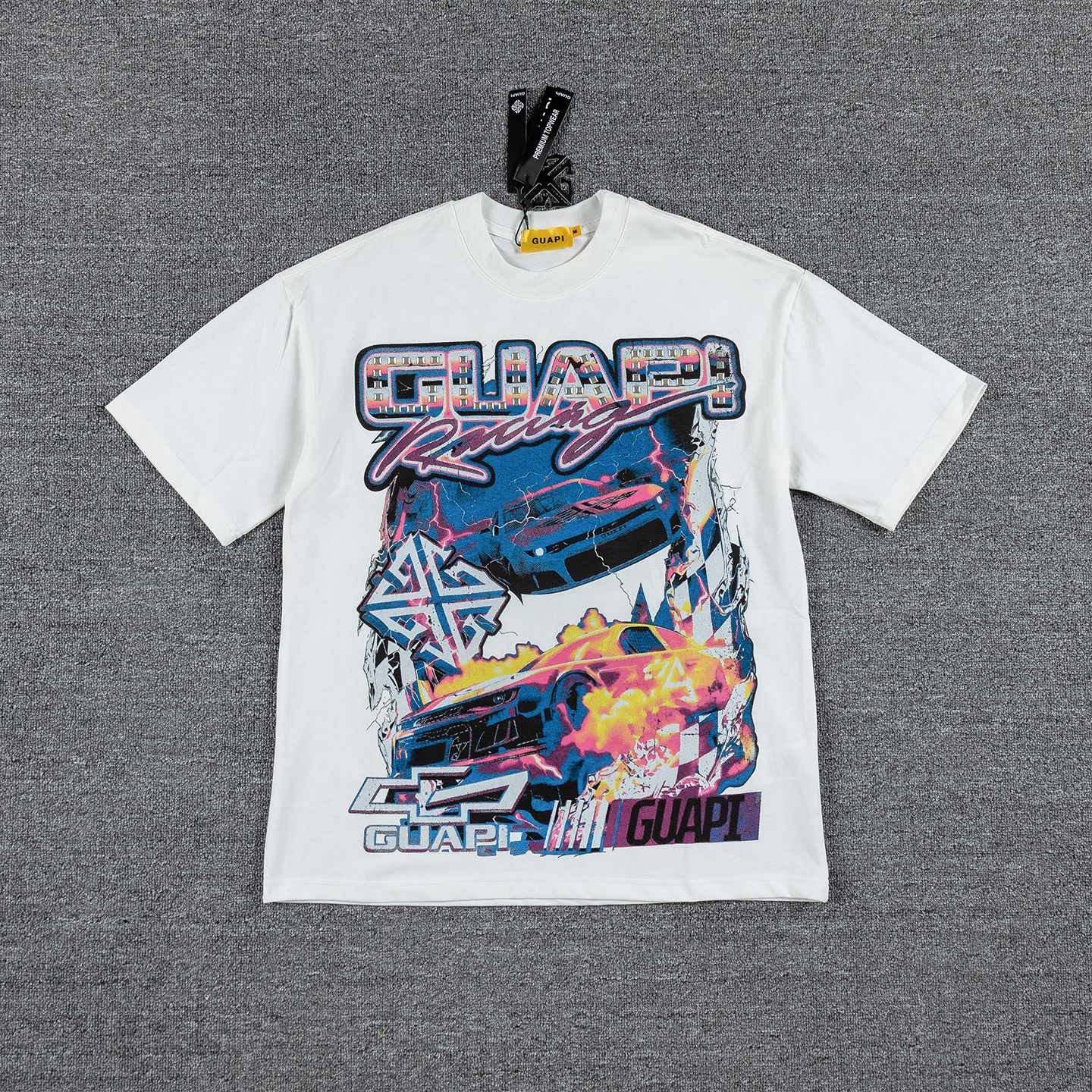 GUAPI Racing Geometric Short-Sleeve T-Shirt — front