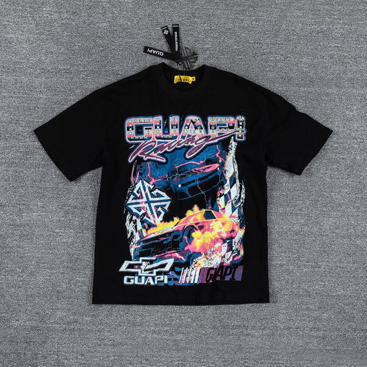GUAPI Racing Geometric Short-Sleeve T-Shirt — hero