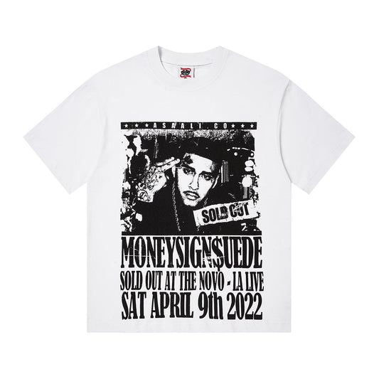 ASAALL Black Front Graphic Short-Sleeve T-Shirt — hero