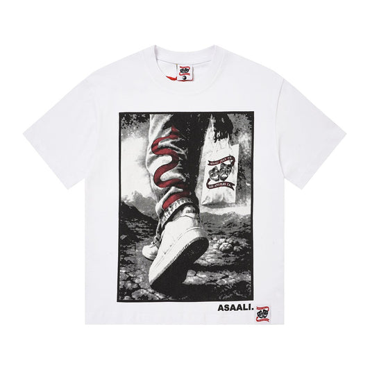 ASAALL Black and Red Front Graphic T-Shirt — hero