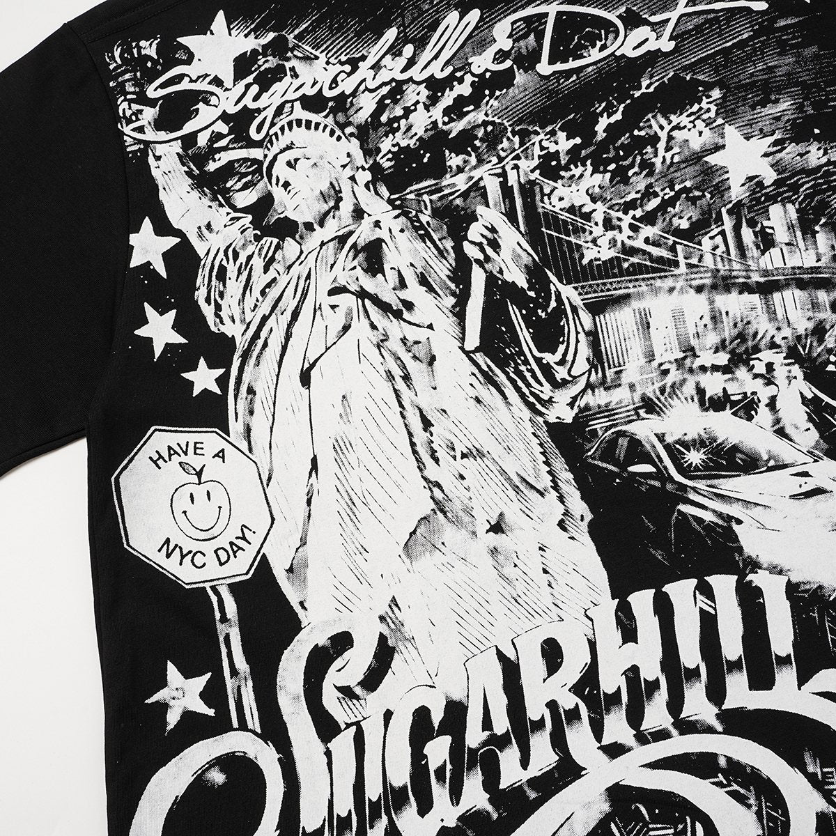 ASAALL Sugarhill NYC Statue Graphic T-Shirt — detail