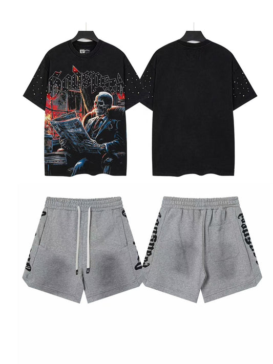 Godspeed Astronaut Rider Graphic T-Shirt and Shorts Set — front