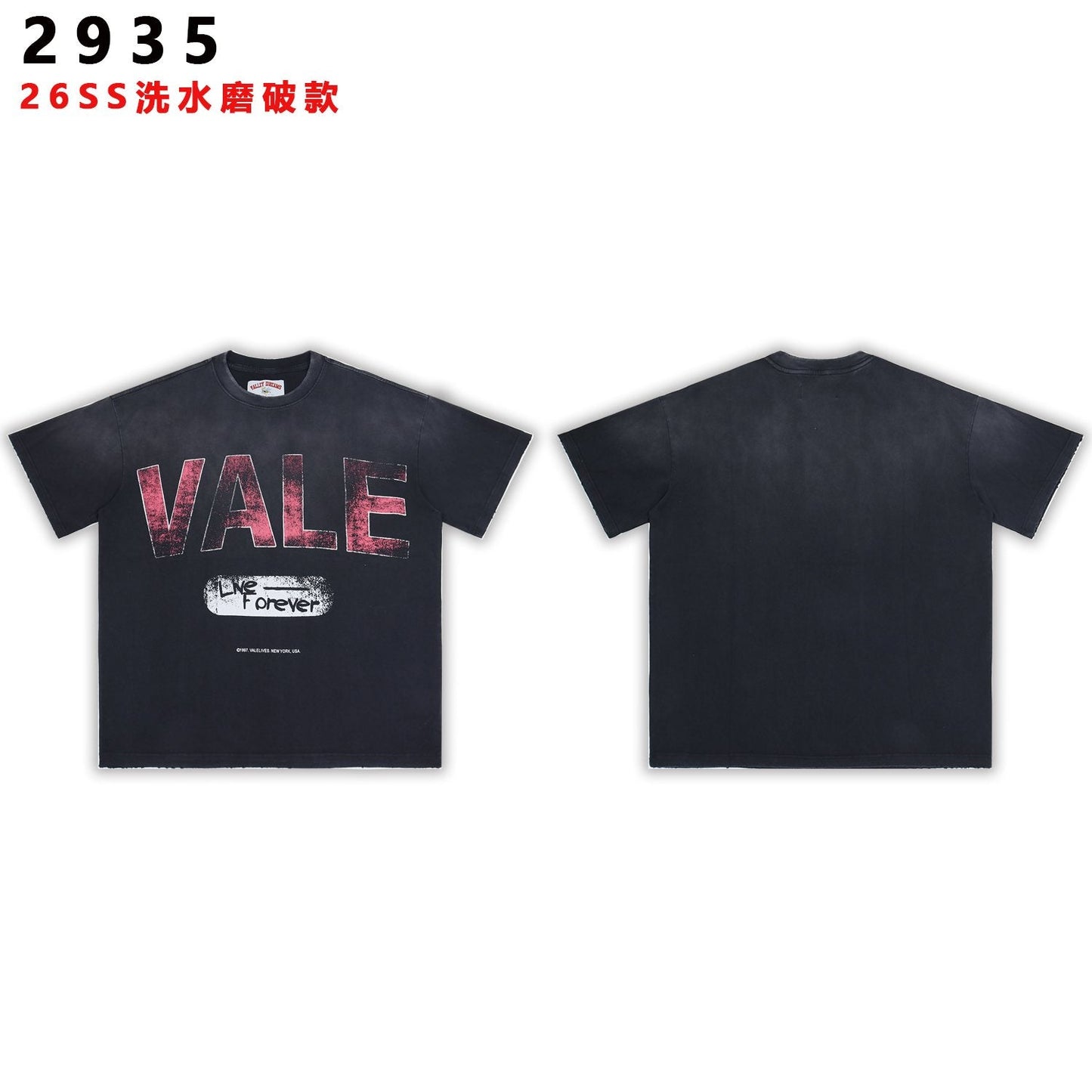 Valley Dreams Live Forever Distressed Graphic T-Shirt — hero