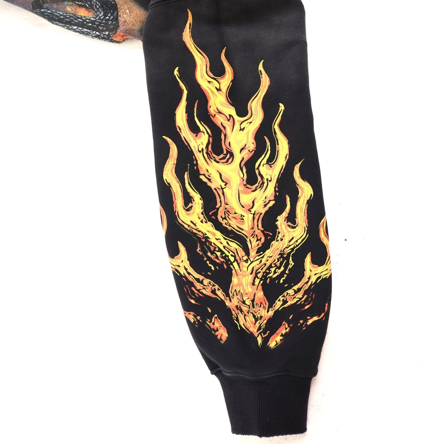 Valley Dreams Dragon Flame Graphic Hoodie — detail