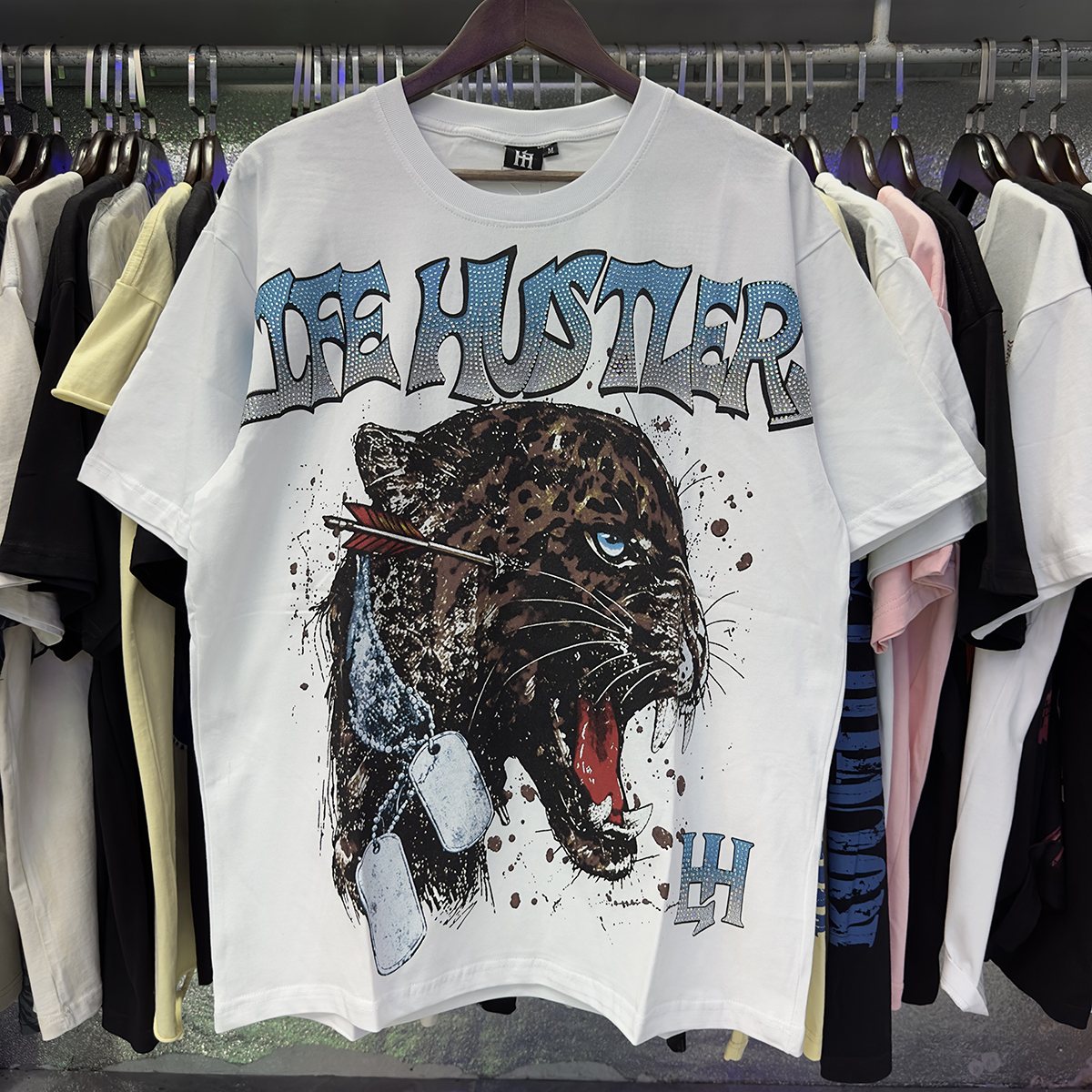 Life Hustlere Leopard Graphic T-Shirt — context