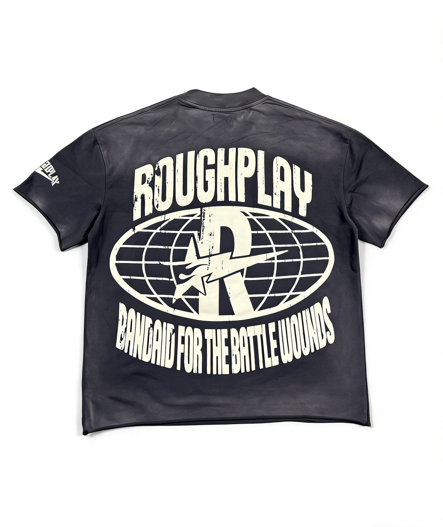 Rough Play Washed Front & Back Graphic T-Shirt — back
